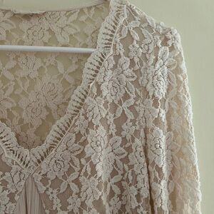 ILLA ILLA Cream Rose Lace Dress